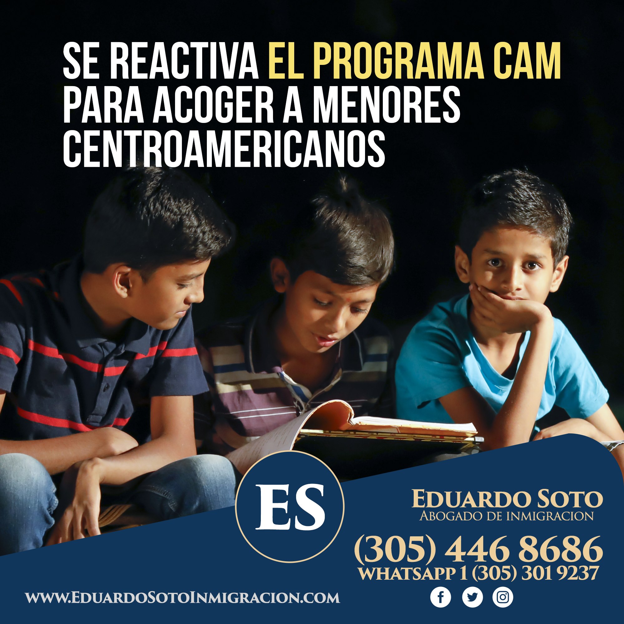 Se reactiva el programa CAM para acoger a menores centroamericanos