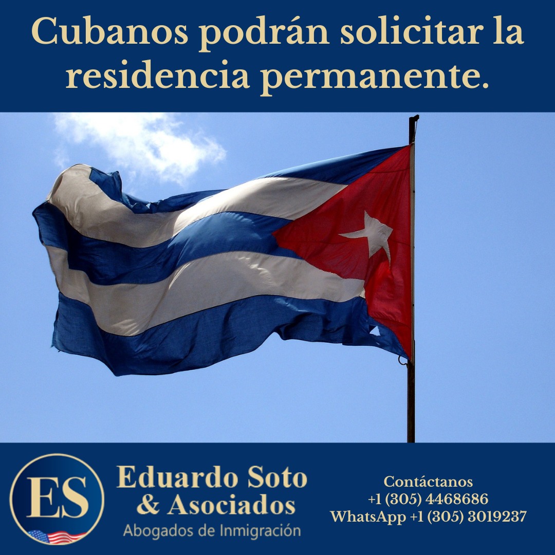 Cubanos podran solicitar la residencia