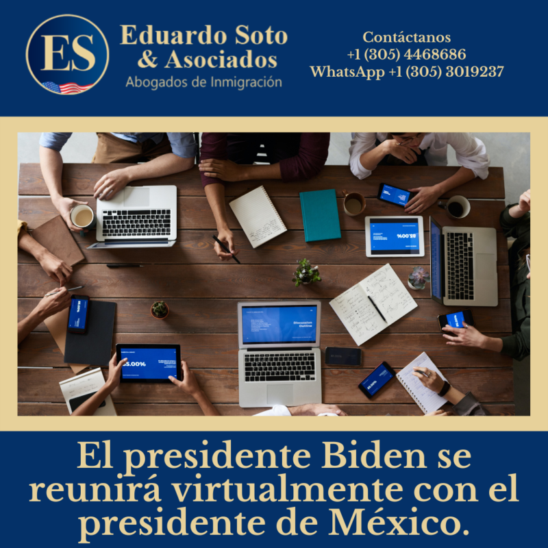 El presidente Biden se reunirá virtualmente con el presidente de México